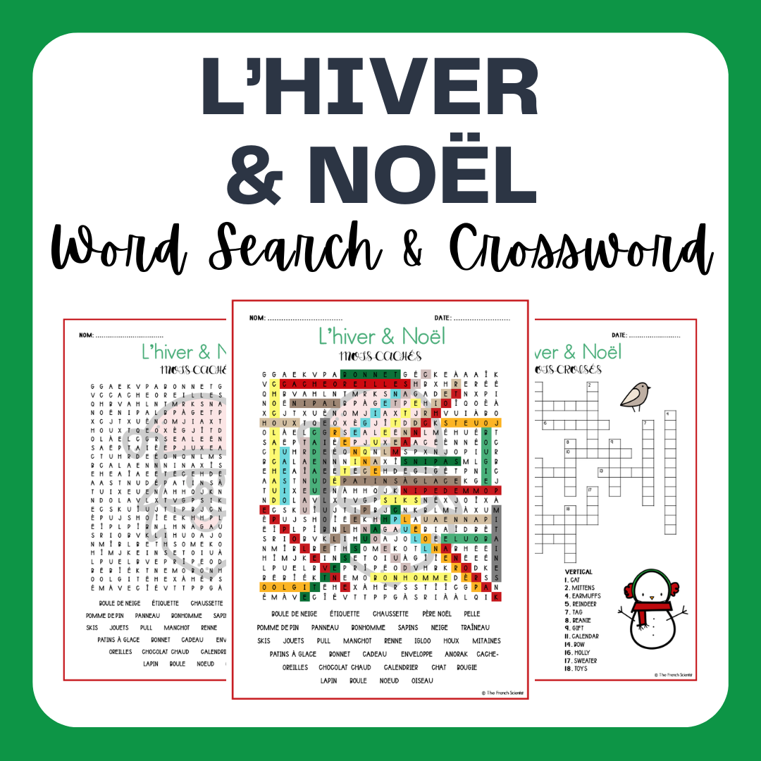 french for christmas crossword