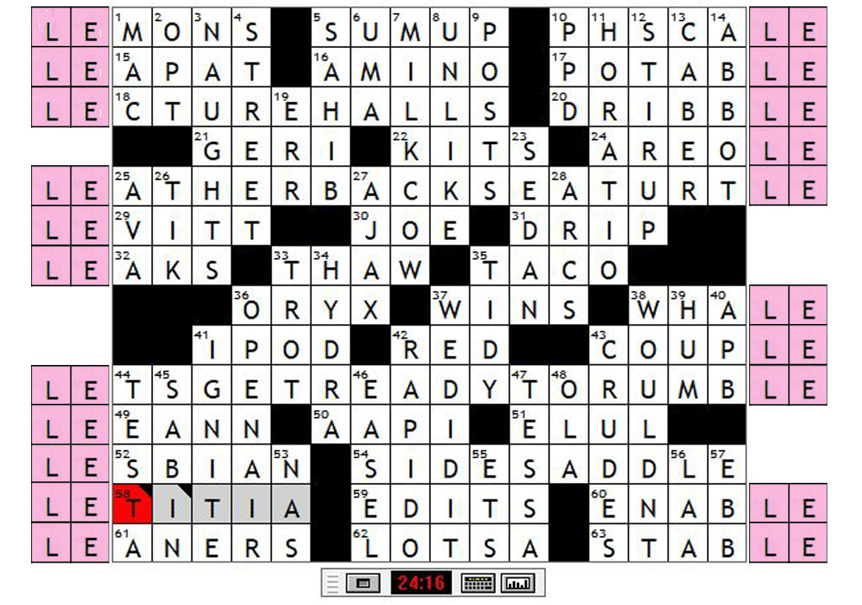 printable la times crossword puzzles