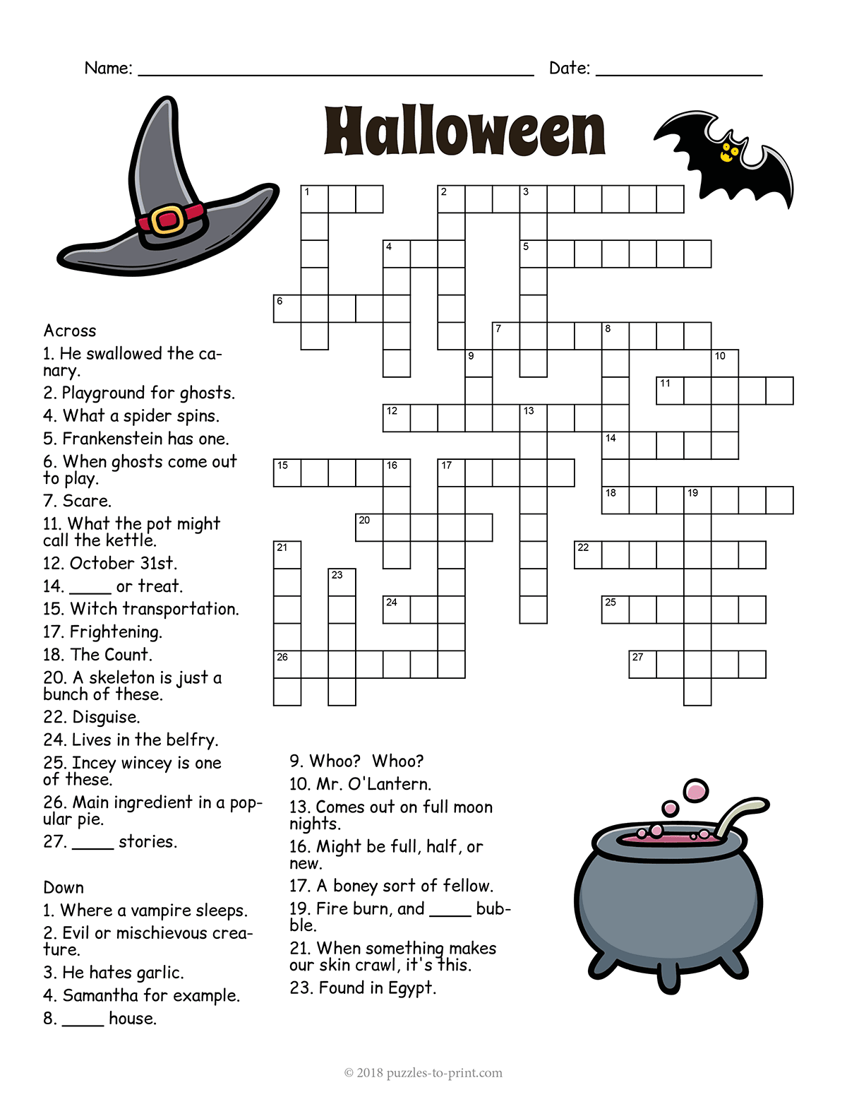 Halloween Crossword shtml