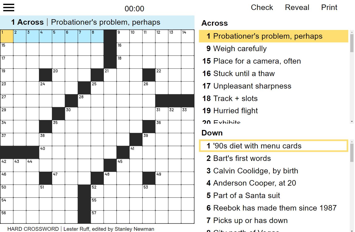Hard Crossword