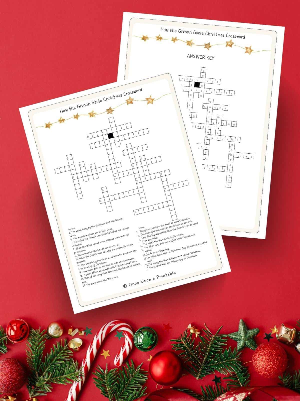 How The Grinch Stole Christmas Crossword Puzzles