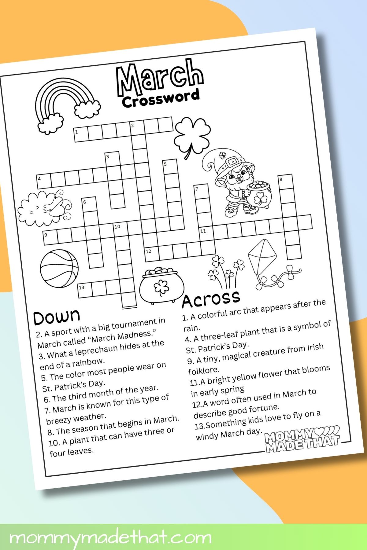free printable march crossword puzzles free printable march crossword puzzles