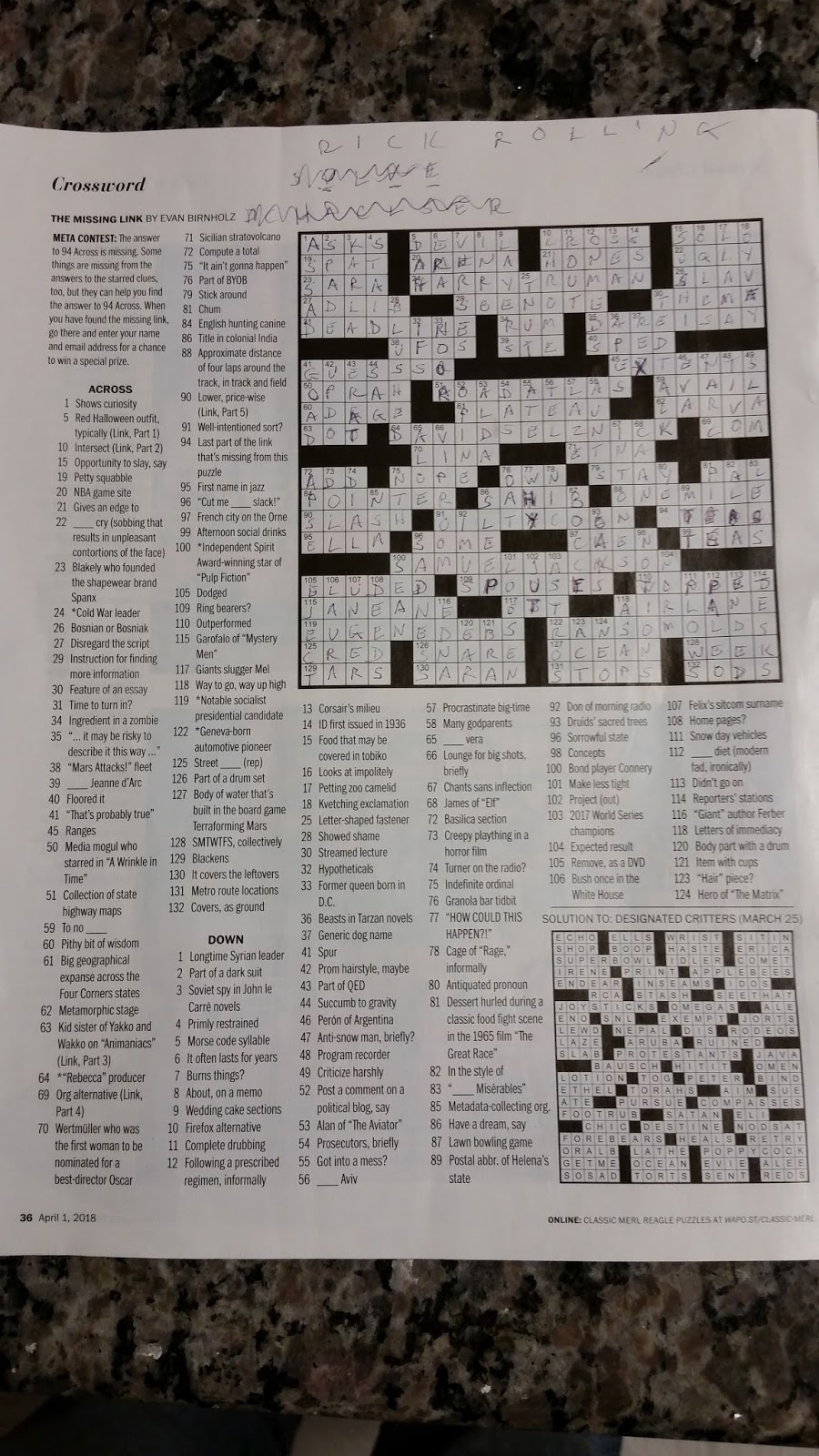 Merl Reagle Printable Crossword Puzzles Aa38906 03 3185240 2 31