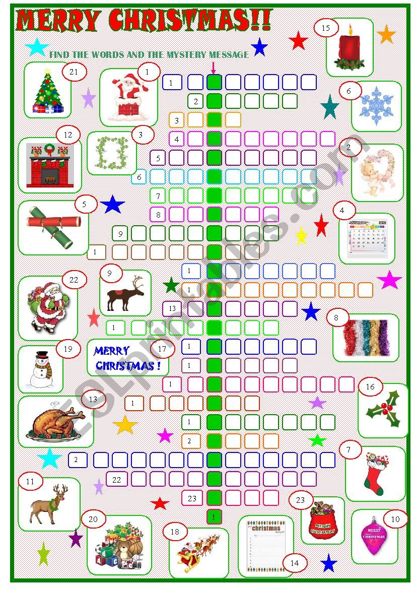 Merry Christmas Crossword 735265