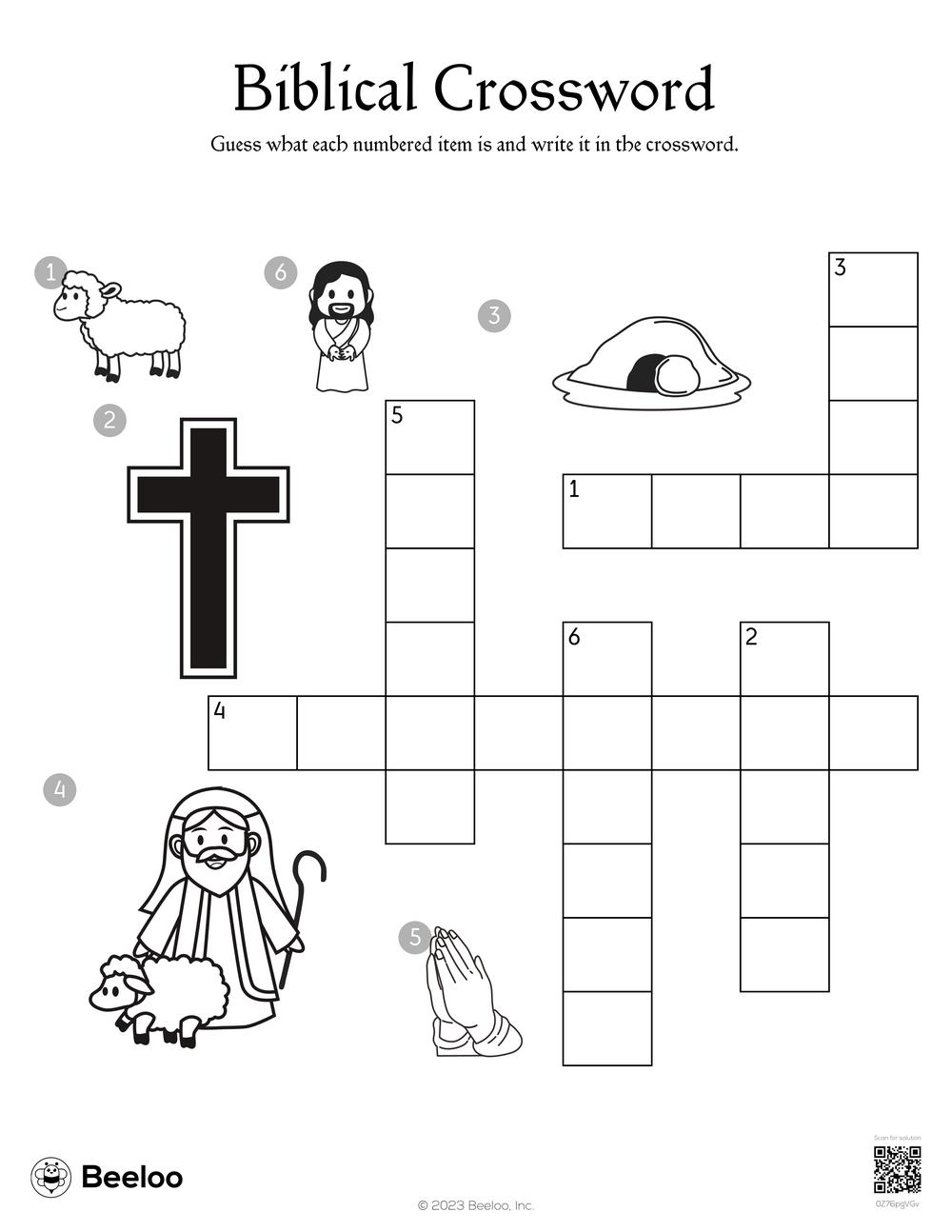 free printable bible crossword puzzles for youth