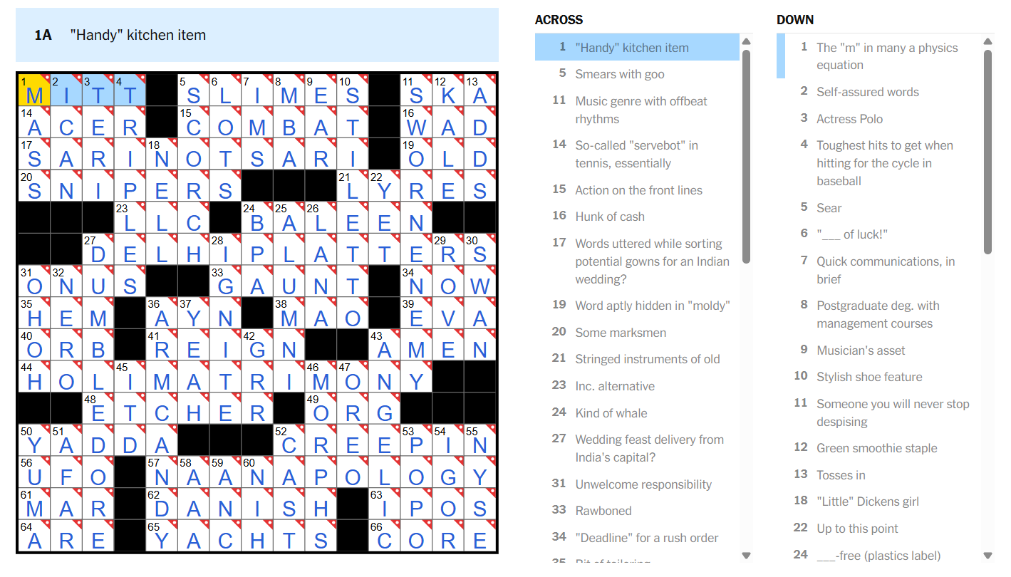felt in the christmas spirit nyt crossword clue