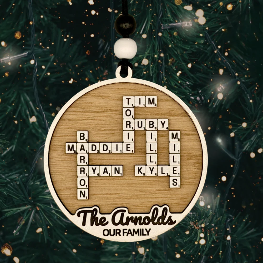 Personalized Family Crossword Ornament