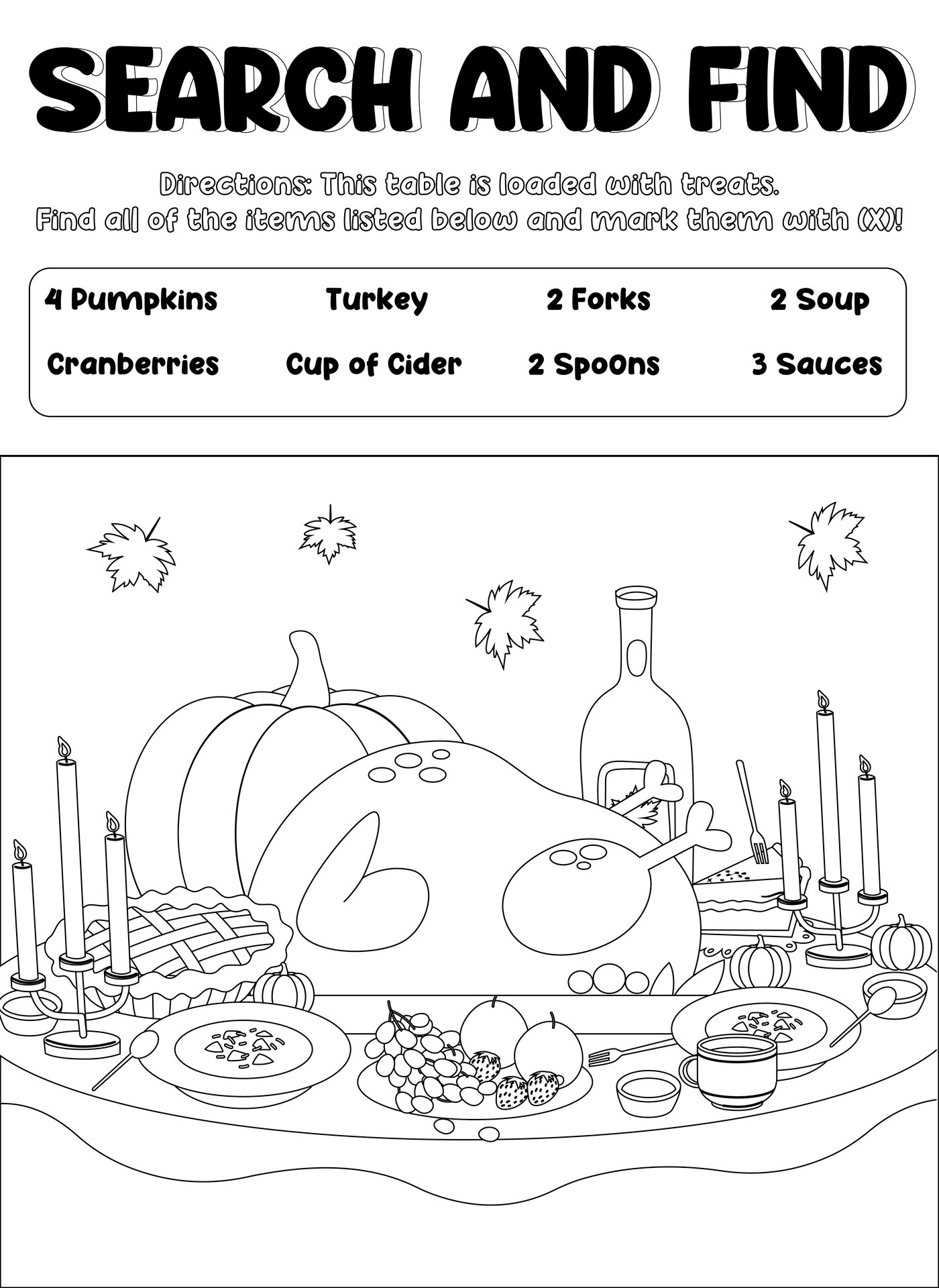 free printable thanksgiving hidden picture puzzles