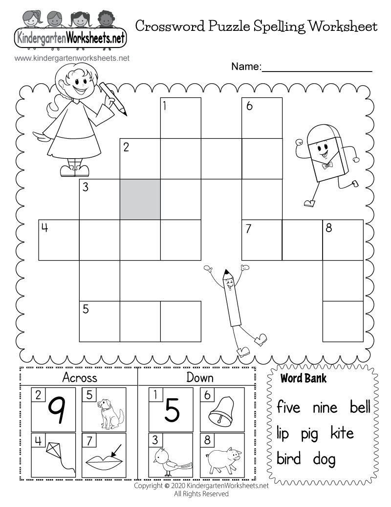 Printable Spelling Worksheet