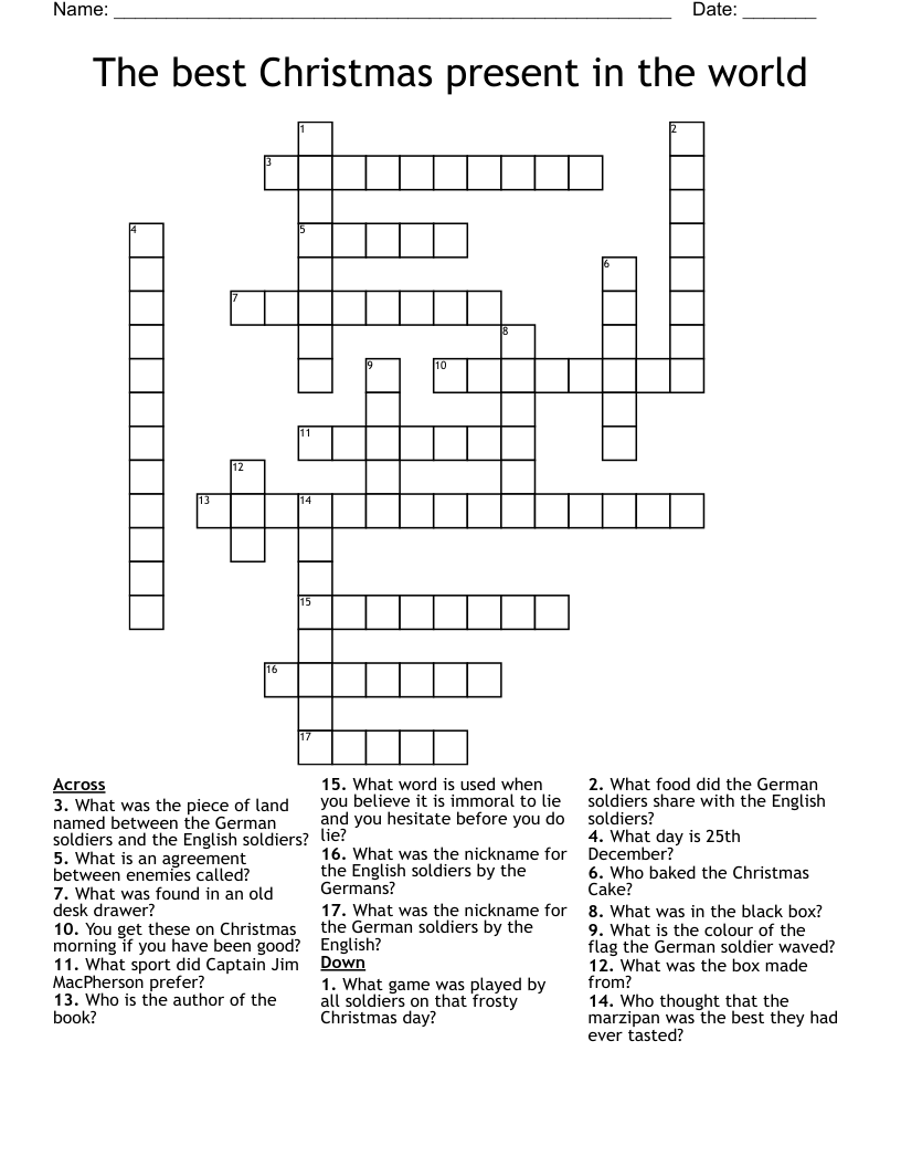 christmas purchase crossword clue