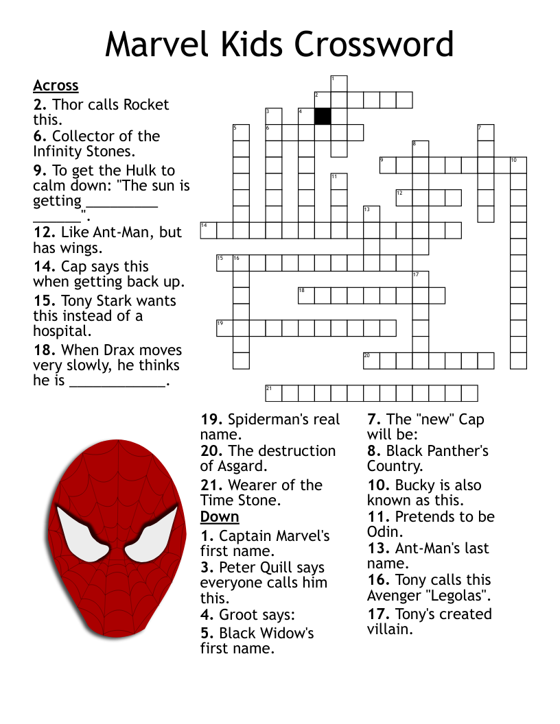 crossword puzzles printable for kids crossword puzzles printable for kids