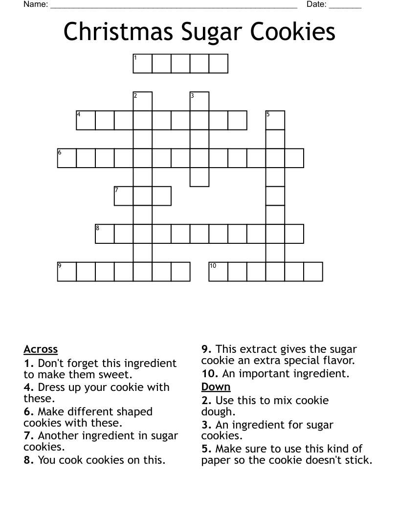 christmas treat crossword clue