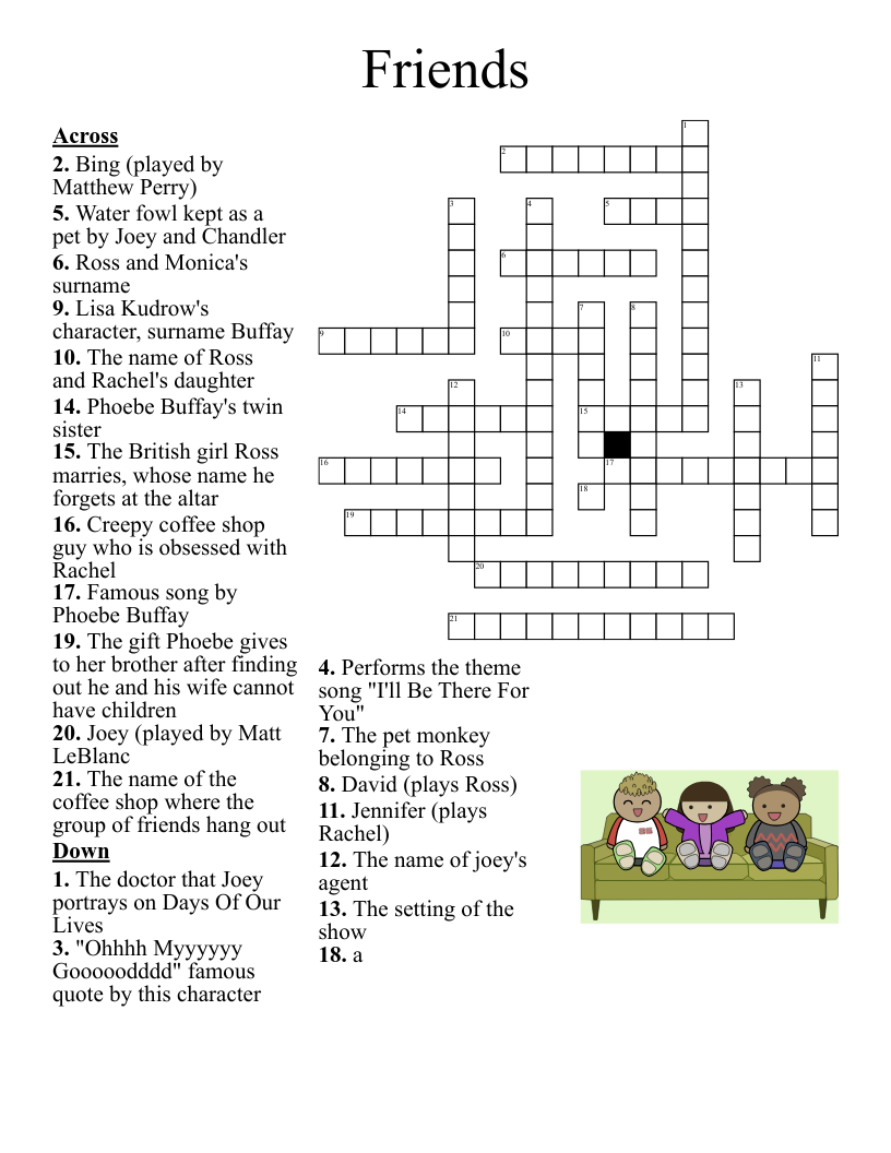 tv crossword puzzles printable