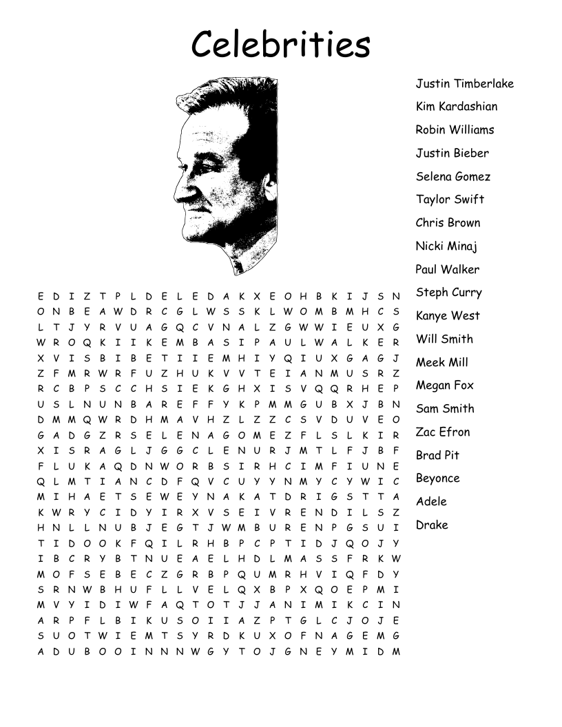 printable celebrity crossword puzzles
