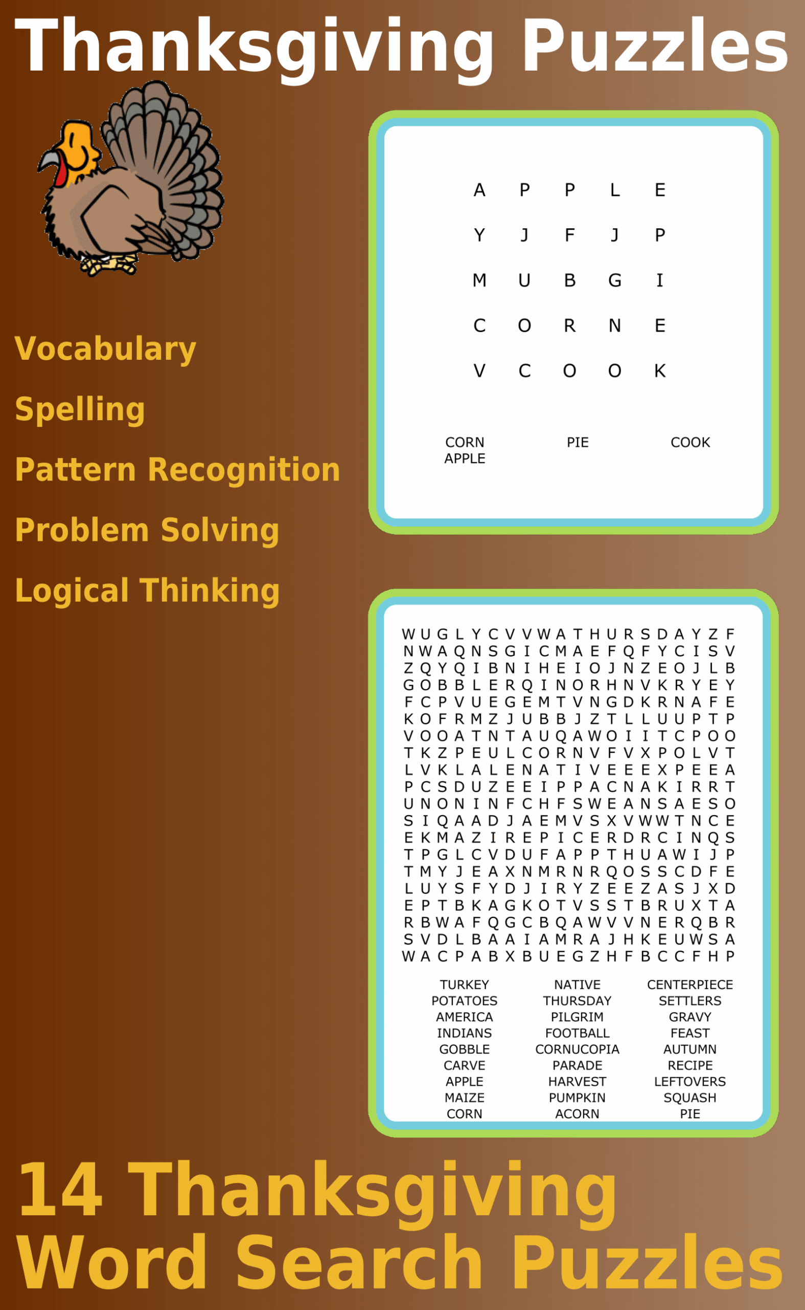 thanksgiving vocabulary puzzle