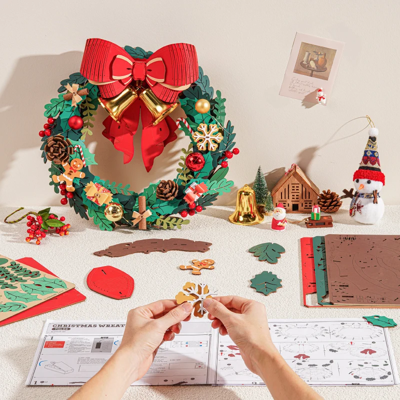 christmas wreath material crossword