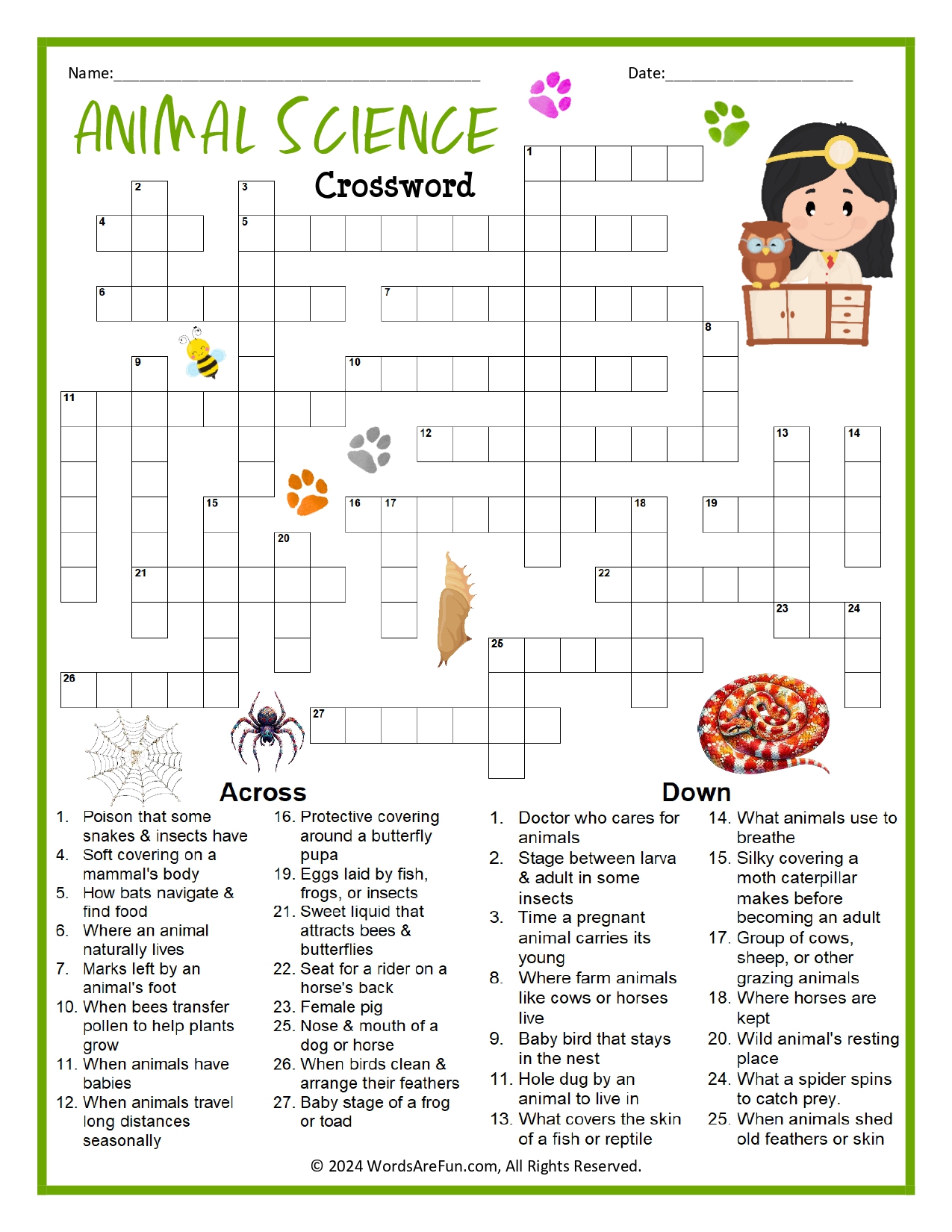 Science Crossword Puzzles
