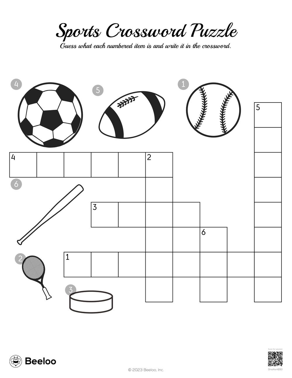 Sports Crossword Sports Crossword