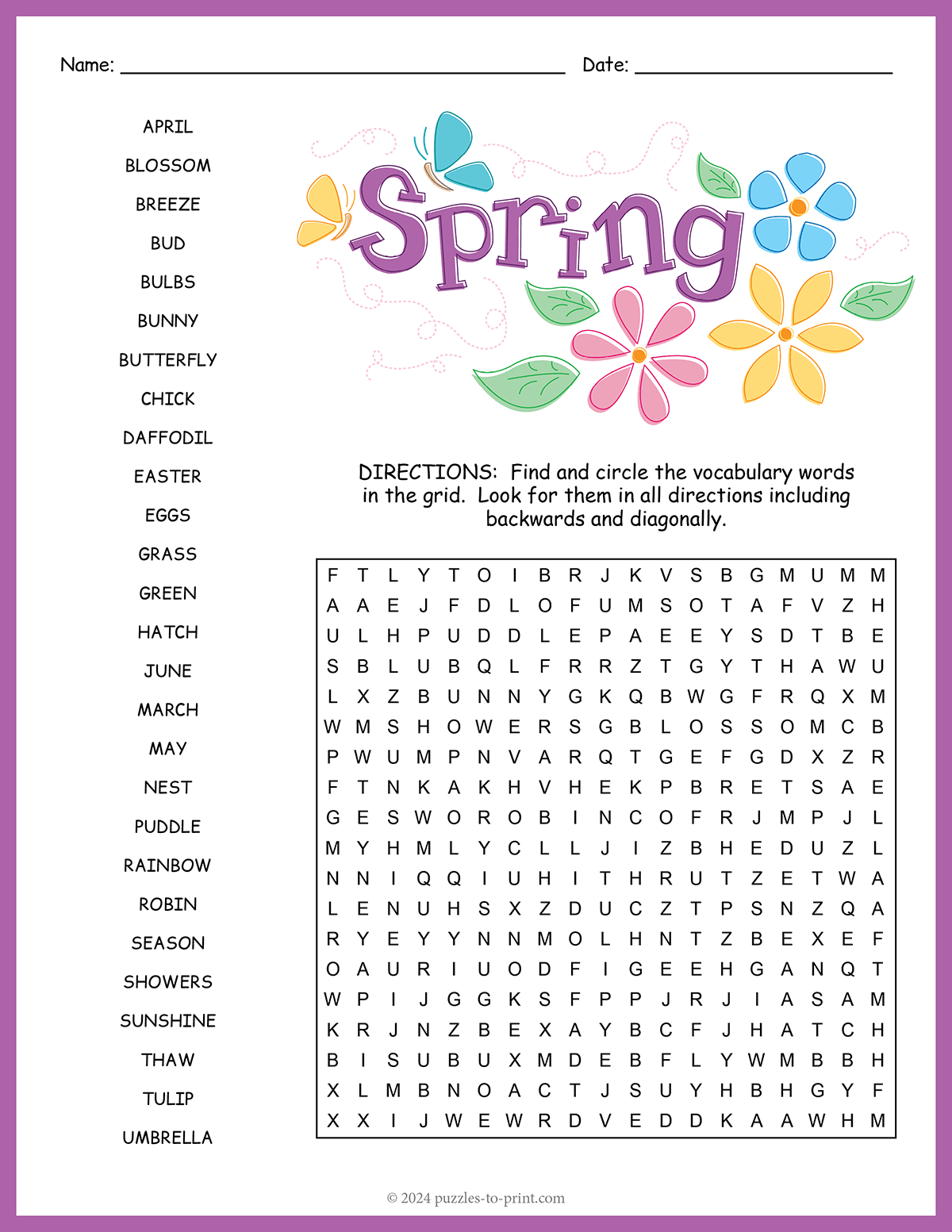 printable spring crossword puzzles for adults printable spring crossword puzzles for adults