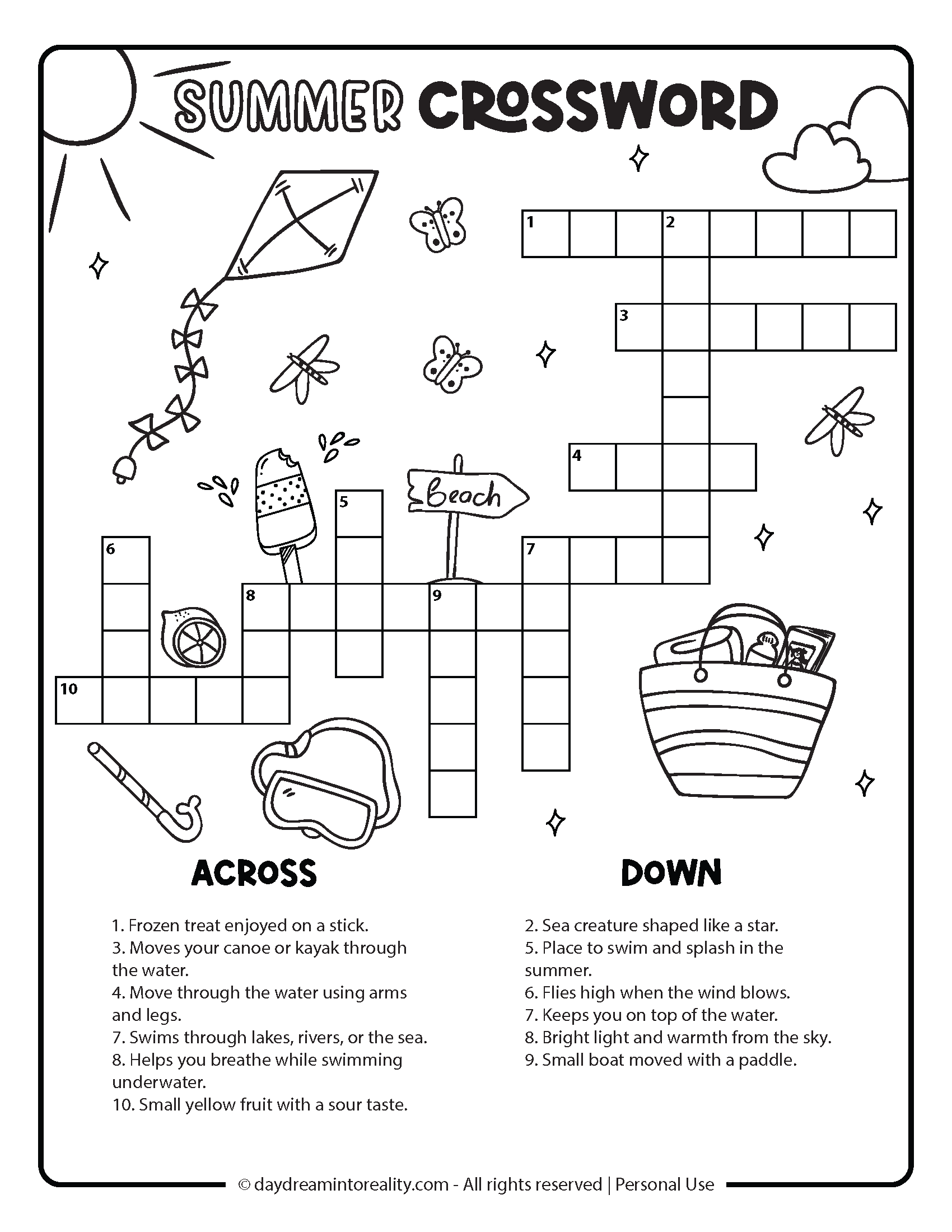 Summer Crossword Pages