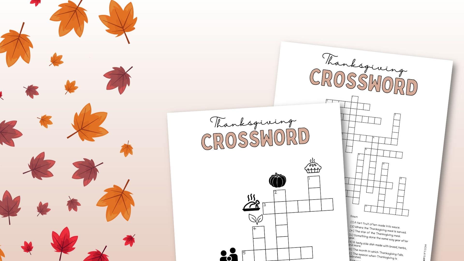 first thanksgiving foods crossword puzzle answer key