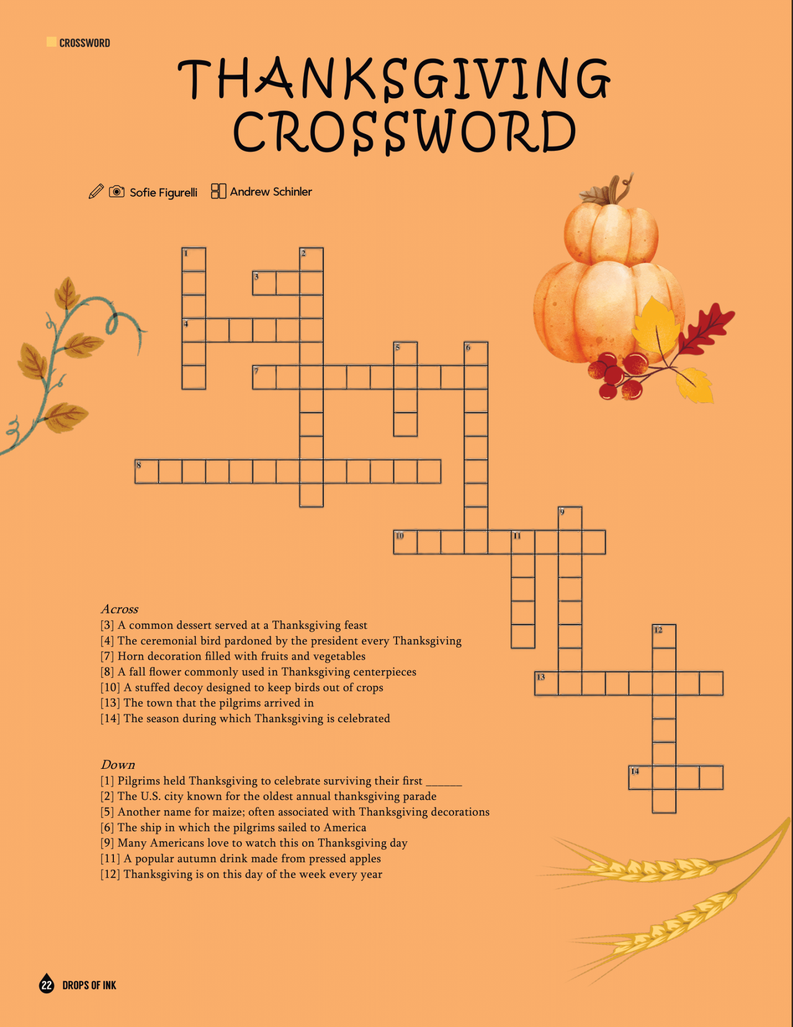 Thanksgiving Crossword