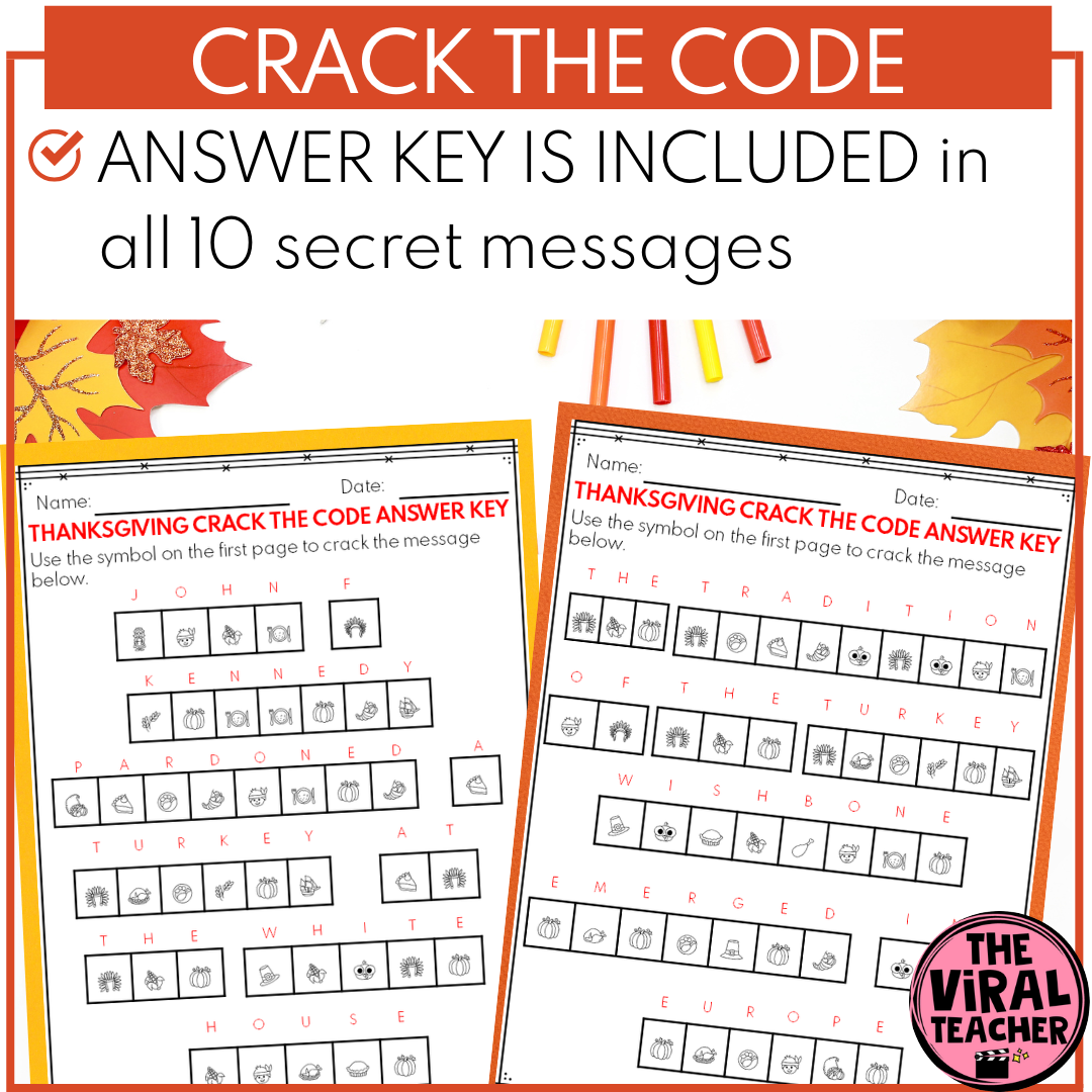 Thanksgiving Day Activity Crack The Code With Google Slides Thanksgiving Day Activity Crack The Code With Google Slides