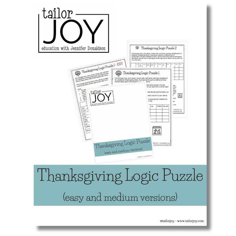 Thanksgiving Logic Puzzle