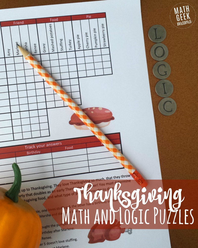 Thanksgiving Math Puzzles