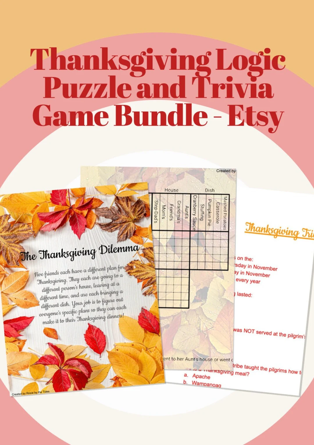 thanksgiving logic puzzle