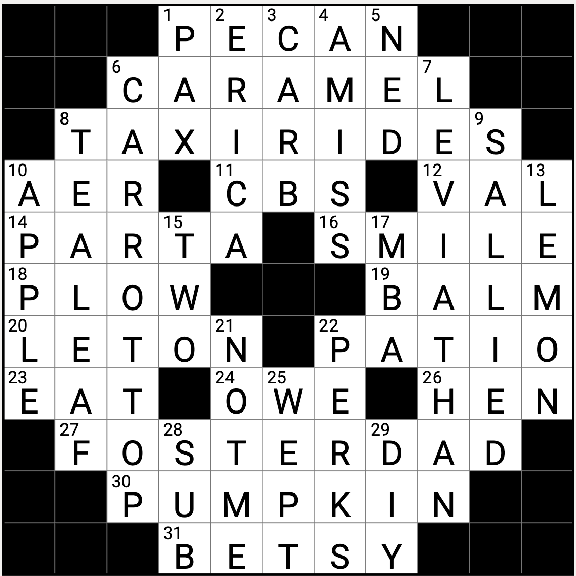hard thanksgiving crossword puzzles