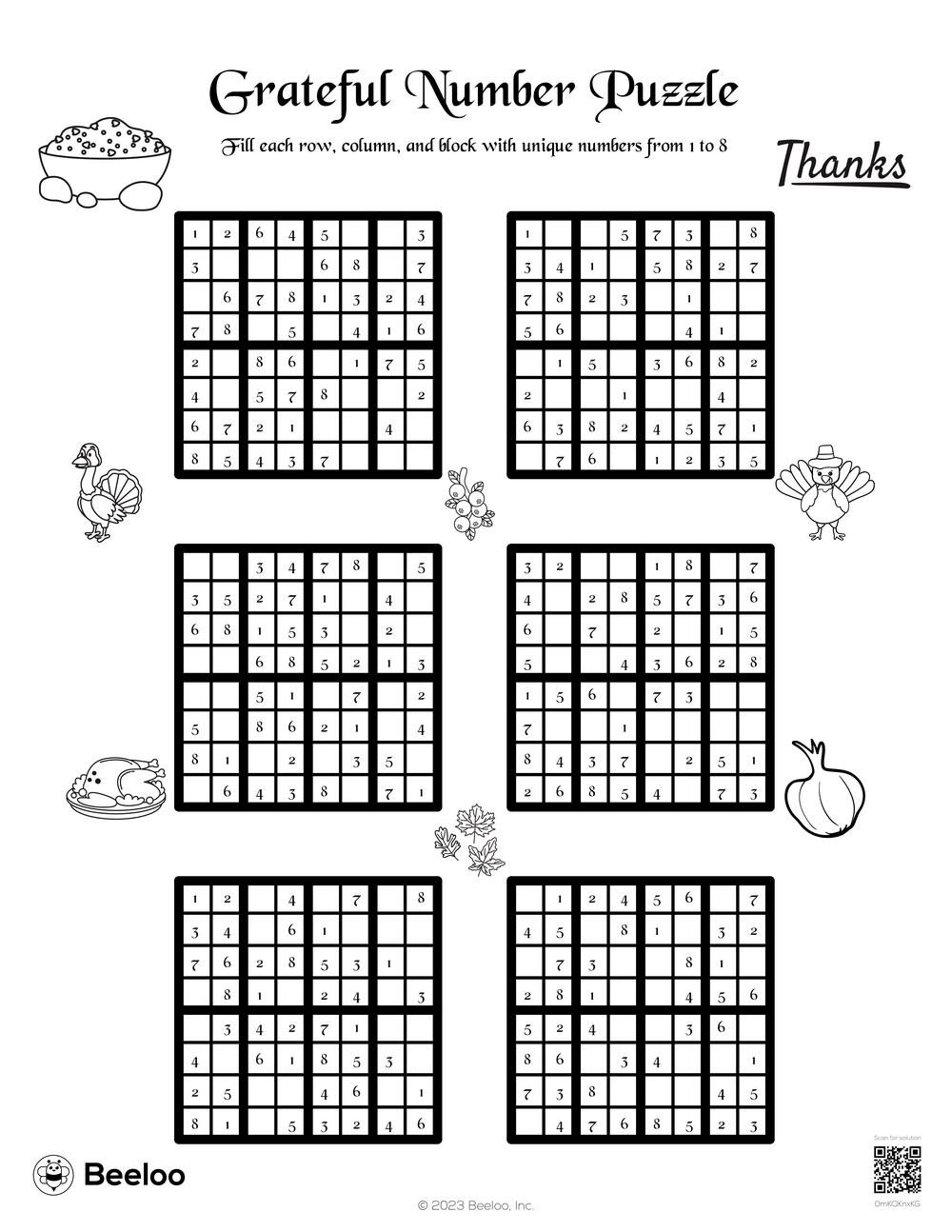 Thanksgiving Sudoku
