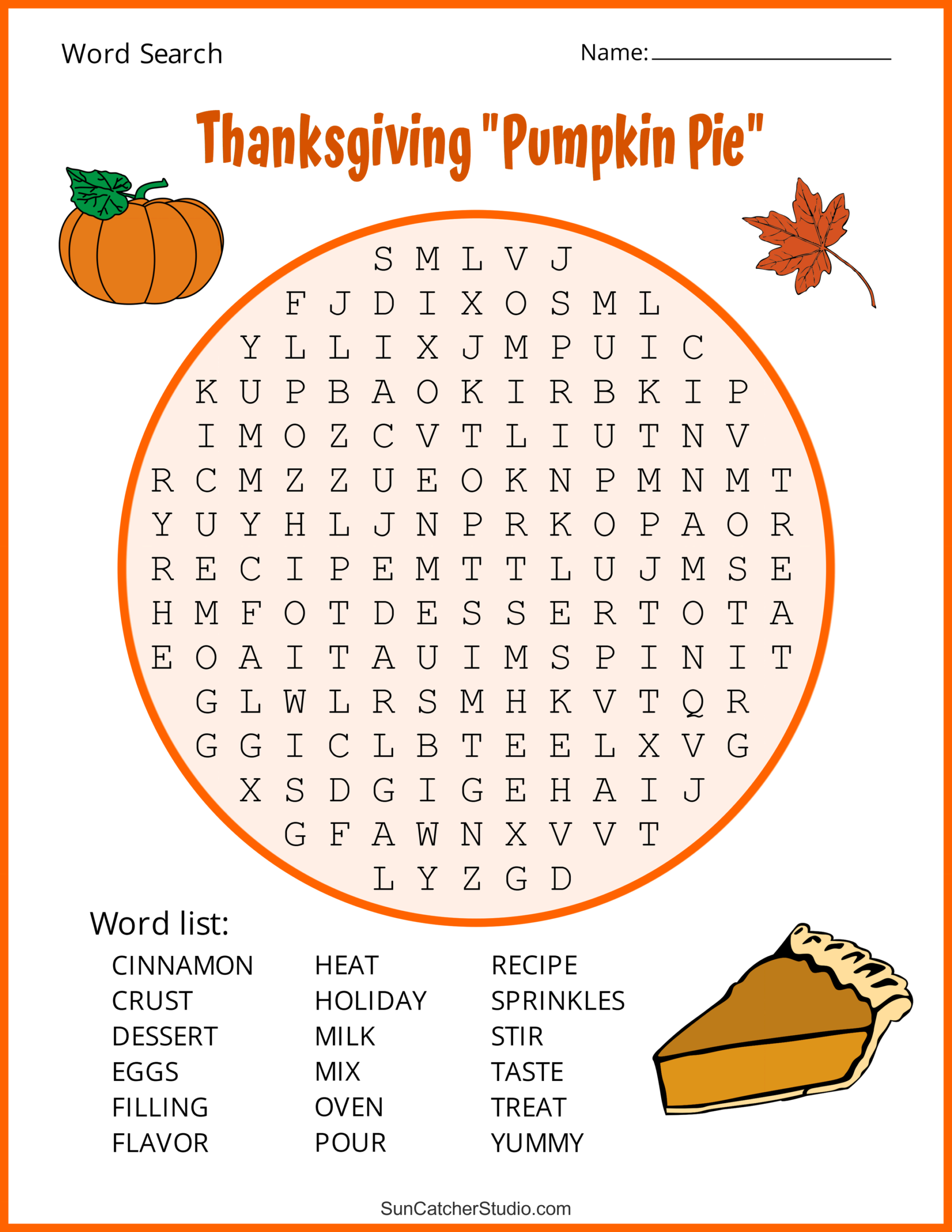 Thanksgiving Word Search Thanksgiving Word Search