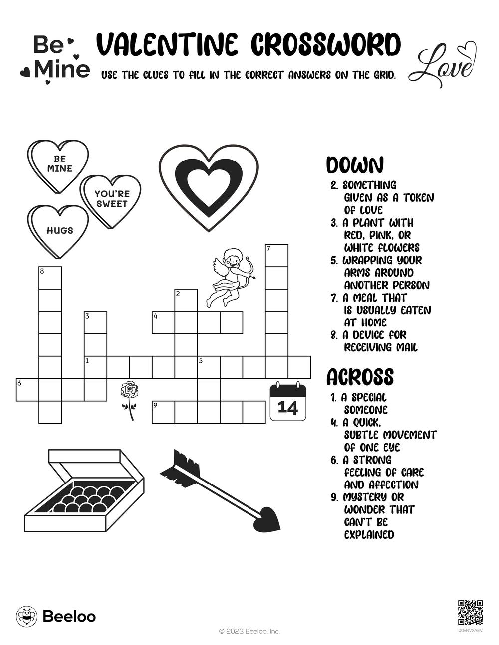 Valentine Crossword Valentine Crossword