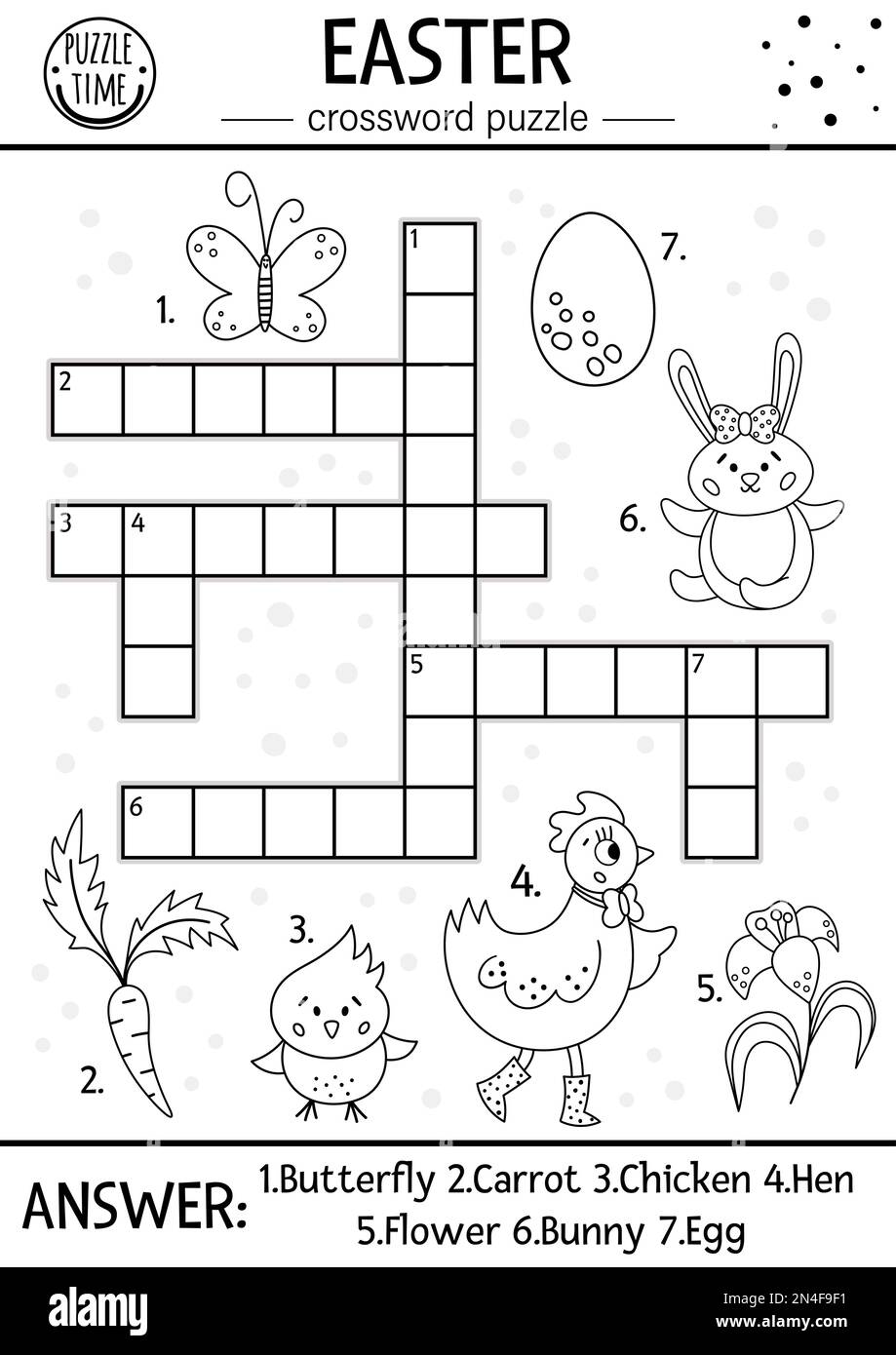 easter crossword puzzles for elementary students