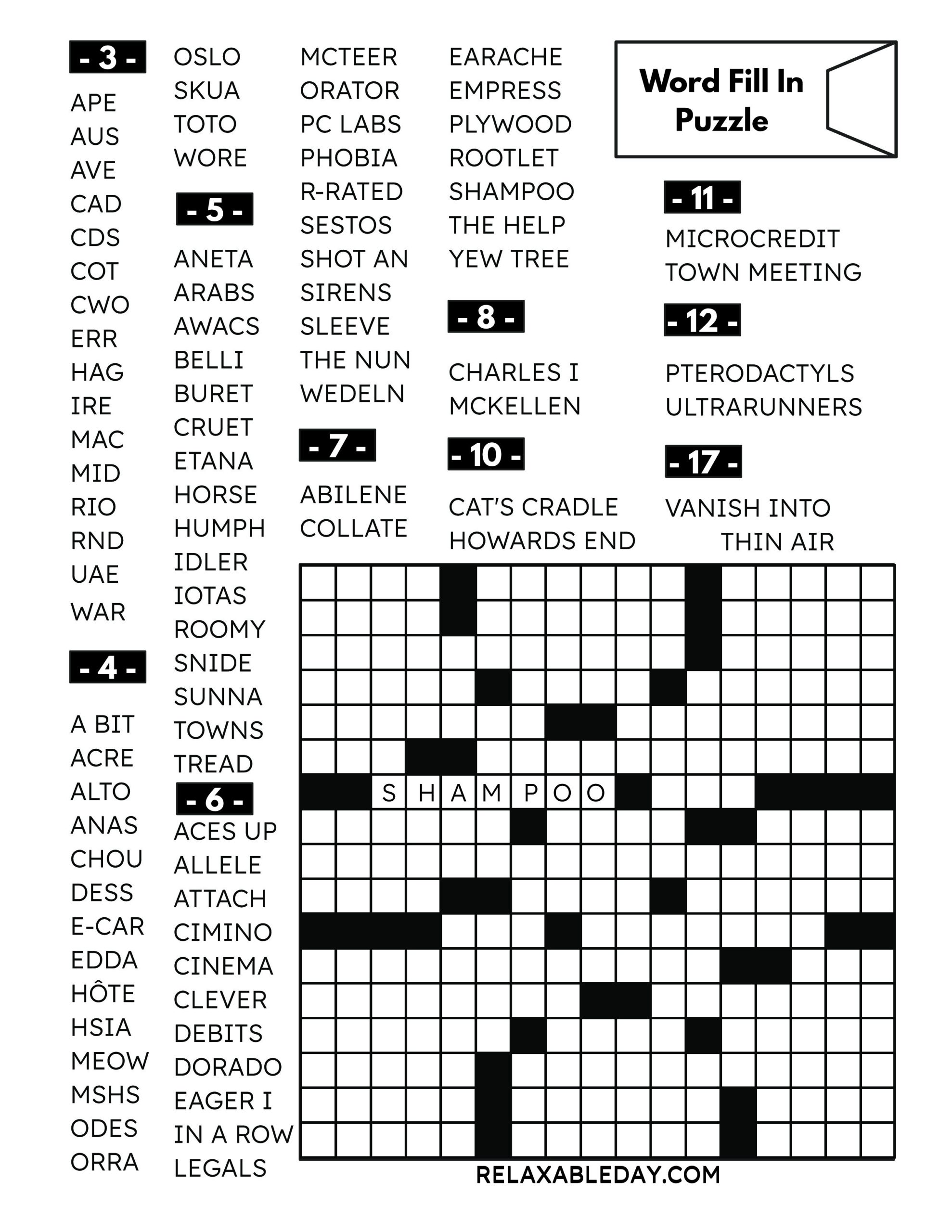 Word Fill In Word Fill In